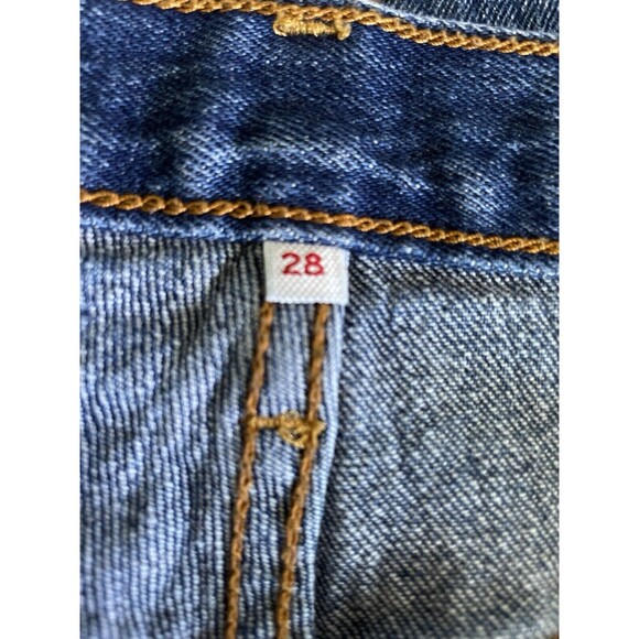 Rare Levi’s White Oak Cone Denim Jeans Raw Hem High-Rise Button Fly Size 28 - Picture 14 of 15